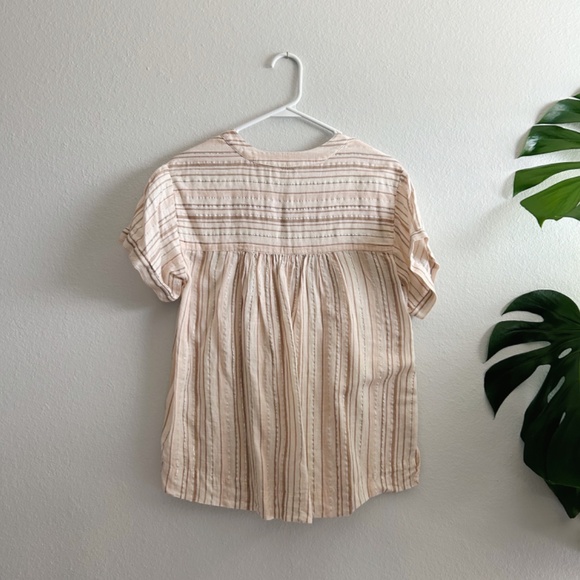 Lucky Brand Sparkle Empire Waist Short-Sleeved Top - Picture 3 of 7